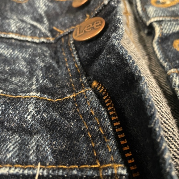 Vintage Women’s Jeans Lee High Waisted Acid Wash Pleated Retro Size 7 Made N USA - Picture 8 of 9